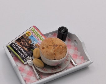 12th scale dollshouse miniature dinner tray