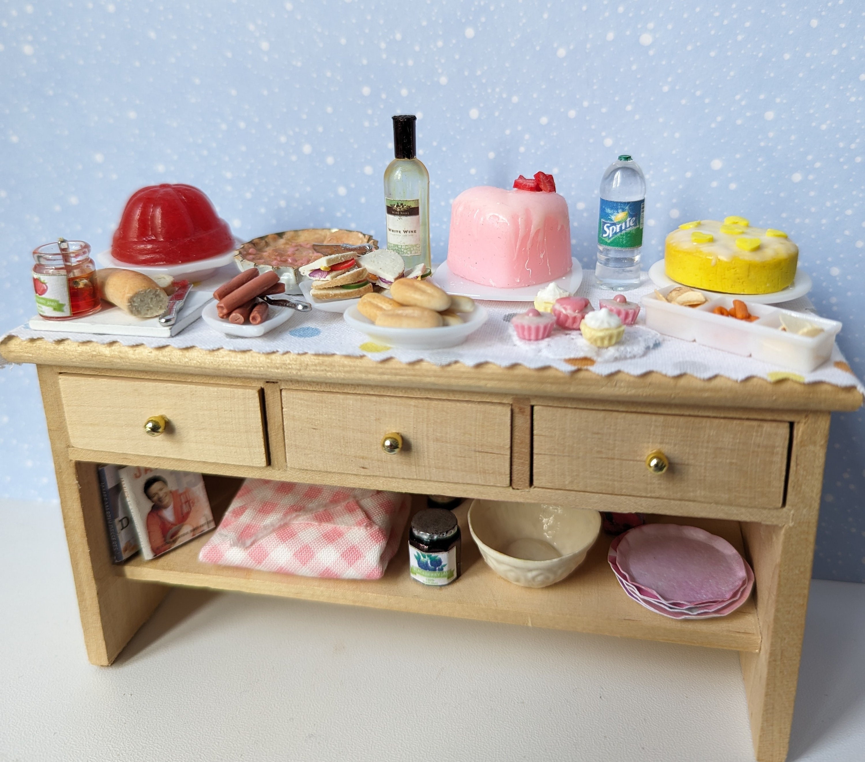 12th scale dollshouse miniature handmade party/celebration display table