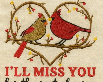 Cardinal Memorial Embroidery Design, In Loving Memory Quote (Digital Download)