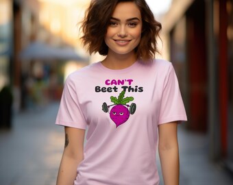 Can't Beet This T-Shirt | Beetroot Fitness Veggie Tee