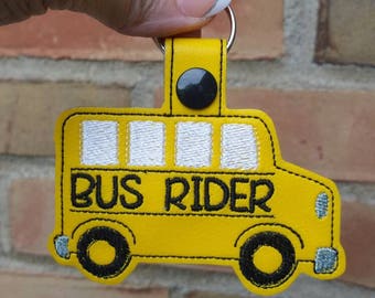 school bus backpack tags
