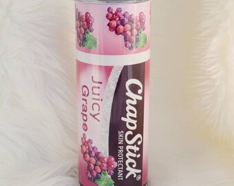 Chapstick Tumbler - Chapstick Gifts - Chapstick Addict - Gifts for Teens - Grape - Trendy Tumbler - Cold Cup - Epoxy Free Tumbler -