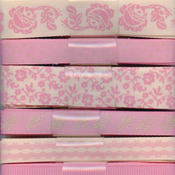 Wild Rose Pink Ribbon Set - Ribbons - Embellishments - Trim - Papermania