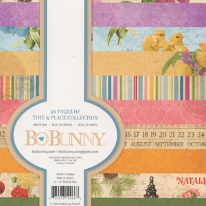 American Crafts Bo Bunny 6x8 Time & Place Paper Pad