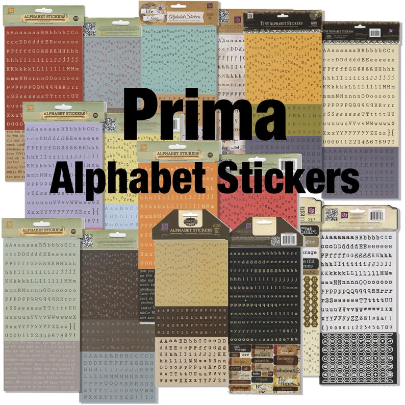 Prima Sticker Prima Alphabet Stickers - Brand New - Etsy