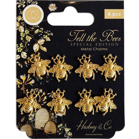 Bees Gold Metal Bee Charms - Etsy