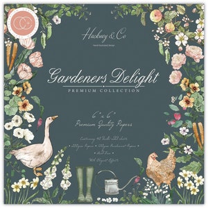 Craft Casso ""Gardeners Delight"" Papierblock 6x6 - Doppelseitig, Premium Papiere ."