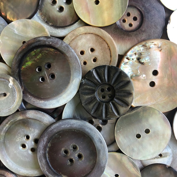 Large Antique Buttons Etsy