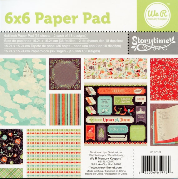 American Crafts We R Memory Keepers Storytime Paper Pad 6 X - Etsy