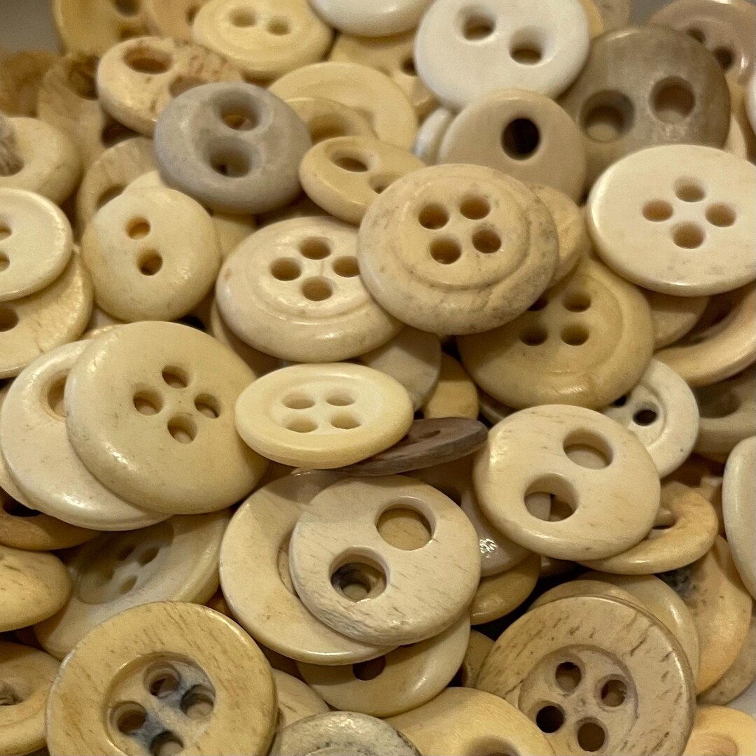 20 Random Antique Bone Buttons - Bulk, Mixed Lot - Etsy