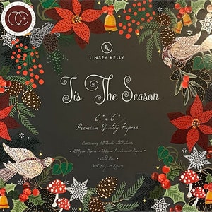 Craft Casso ""Tis The Season"" Papierblock 6x6 - Doppelseitig, Premium Papiere ."