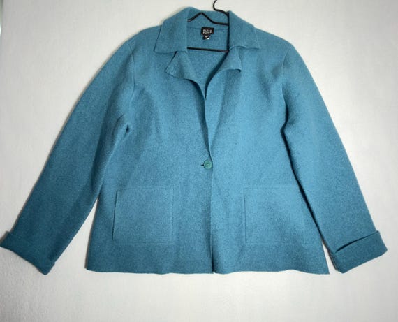 Eileen Fisher, Vintage 1990s Eileen Fisher Women's S Rust Green 100% wool Jacket size large