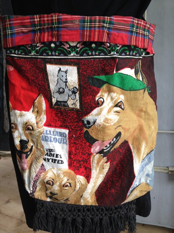 Dogs playing poker bag