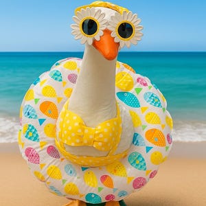 Yellow Polka Dot Bikini Goose outfit
