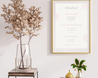 Kids Affirmation Poster | Positive Affirmations for Children | Calm Wall Art Printable | Gentle Parenting Decor