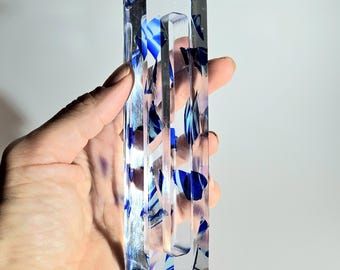 Custom smashed glass mezuzah case: jewish wedding keepsake