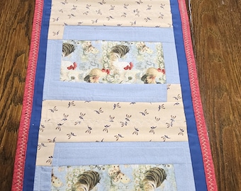 Quilted Rooster Table Runner