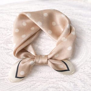 Polka Dot Silk Scarf - Etsy display picture 1