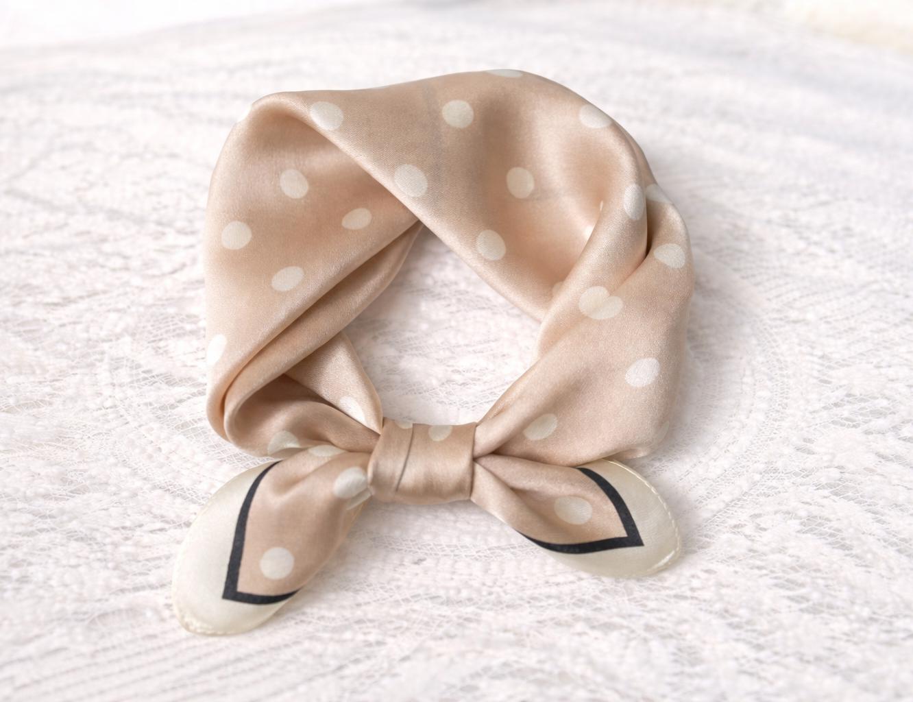Multipurpose Polka Dot Silk Scarf Polka Dot Silk Scarf - Etsy main image 4