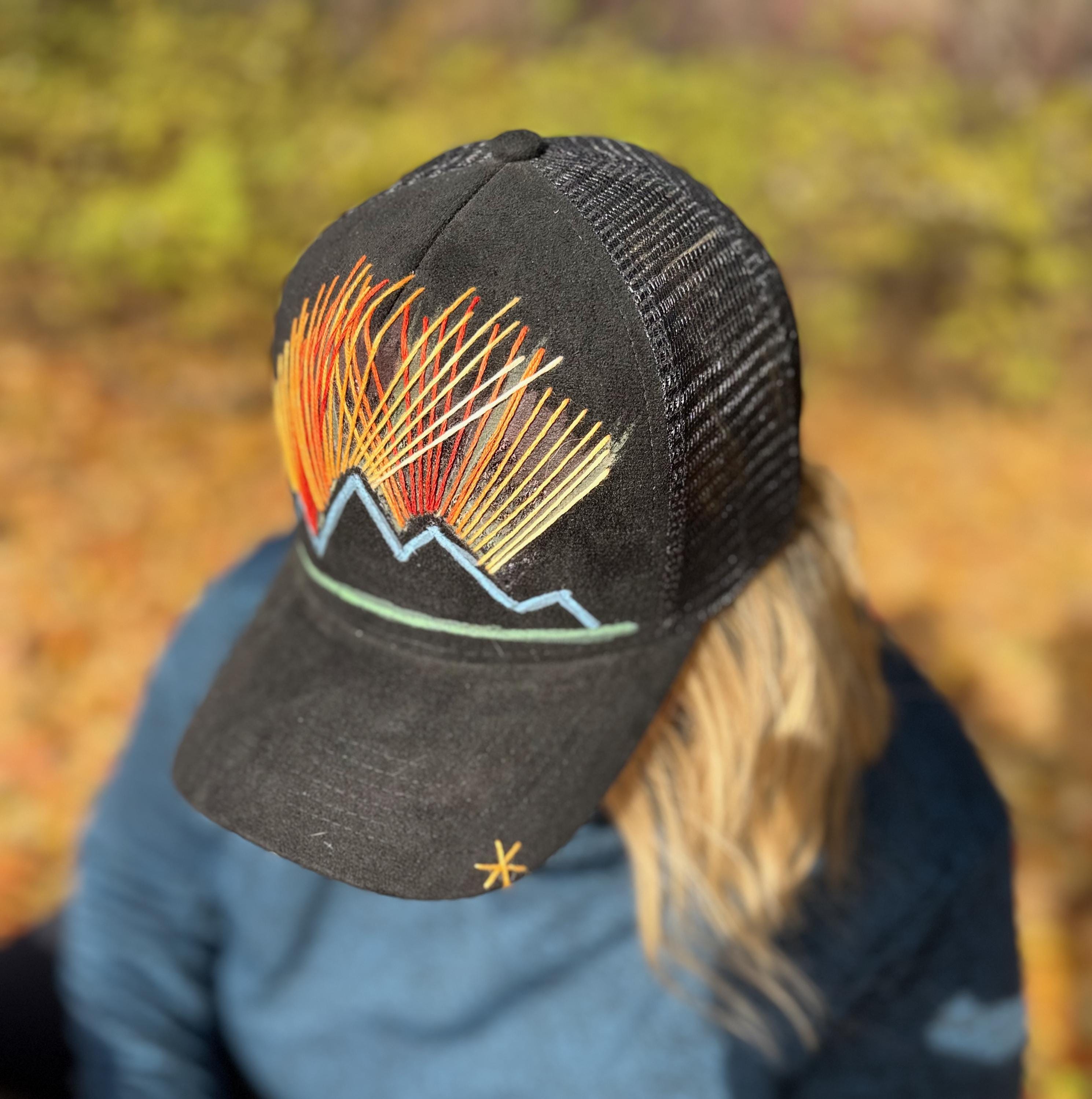 Painted Mountain Hat - Etsy Canada