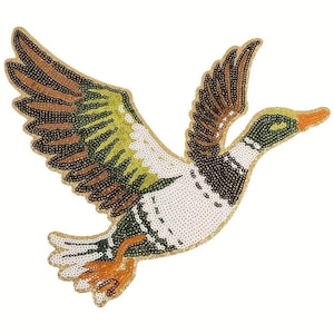 Extra Large Embroidered Sequin Duck Patch