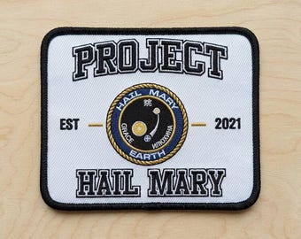 Project Hail Mary Embroidered Iron On Patch Space Mission Sci-Fi Rocket Patch