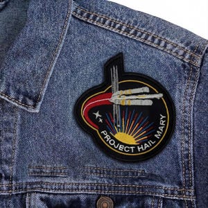 Project Hail Mary Embroidered Iron On Patch Space Mission Sci-Fi Rocket Patch