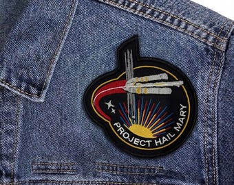 Project Hail Mary Embroidered Iron On Patch Space Mission Sci-Fi Rocket Patch