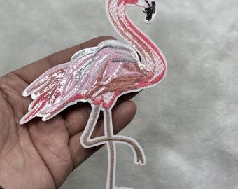 Flamingo Patch for Clothing, Iron On Badge
