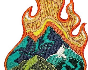 Campfire Iron On Patch Embroidered Camp Adventure Applique