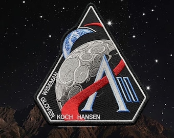 Artemis II Mission Magnet Space Lunar Embroidery Iron On Patch Astronaut Souvenir Gif Badge