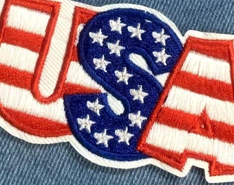 USA Flag Embroidered Patches