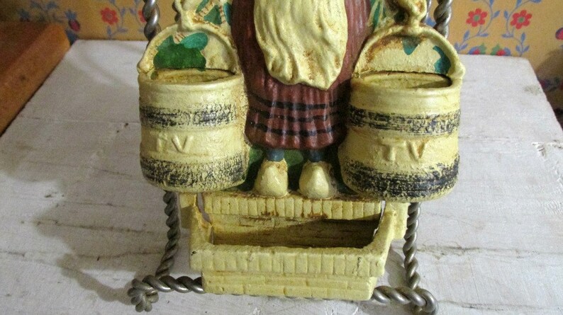 Cast Iron Match Holder Dutch Girl Toothpick Holder Kitchen