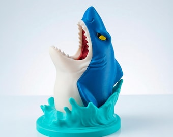 3d model Shark Pen Holder STL - No Supports - Desk Toy - Multi-part