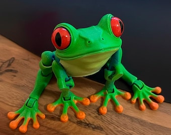Articulated Flexi Frog (3d model .stl File for 3d printed)