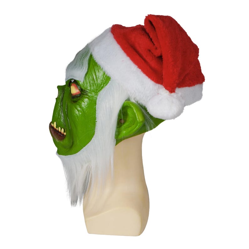 Grinch Adult Santa Costume Set | Funny Green Furry Christmas Cosplay Outfit for Men & Women image 16