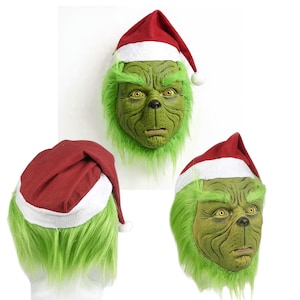 Grinch Adult Santa Costume Set | Funny Green Furry Christmas Cosplay Outfit for Men & Women image 14