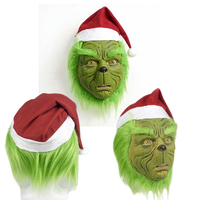 Grinch Adult Santa Costume Set | Funny Green Furry Christmas Cosplay Outfit for Men & Women image 14