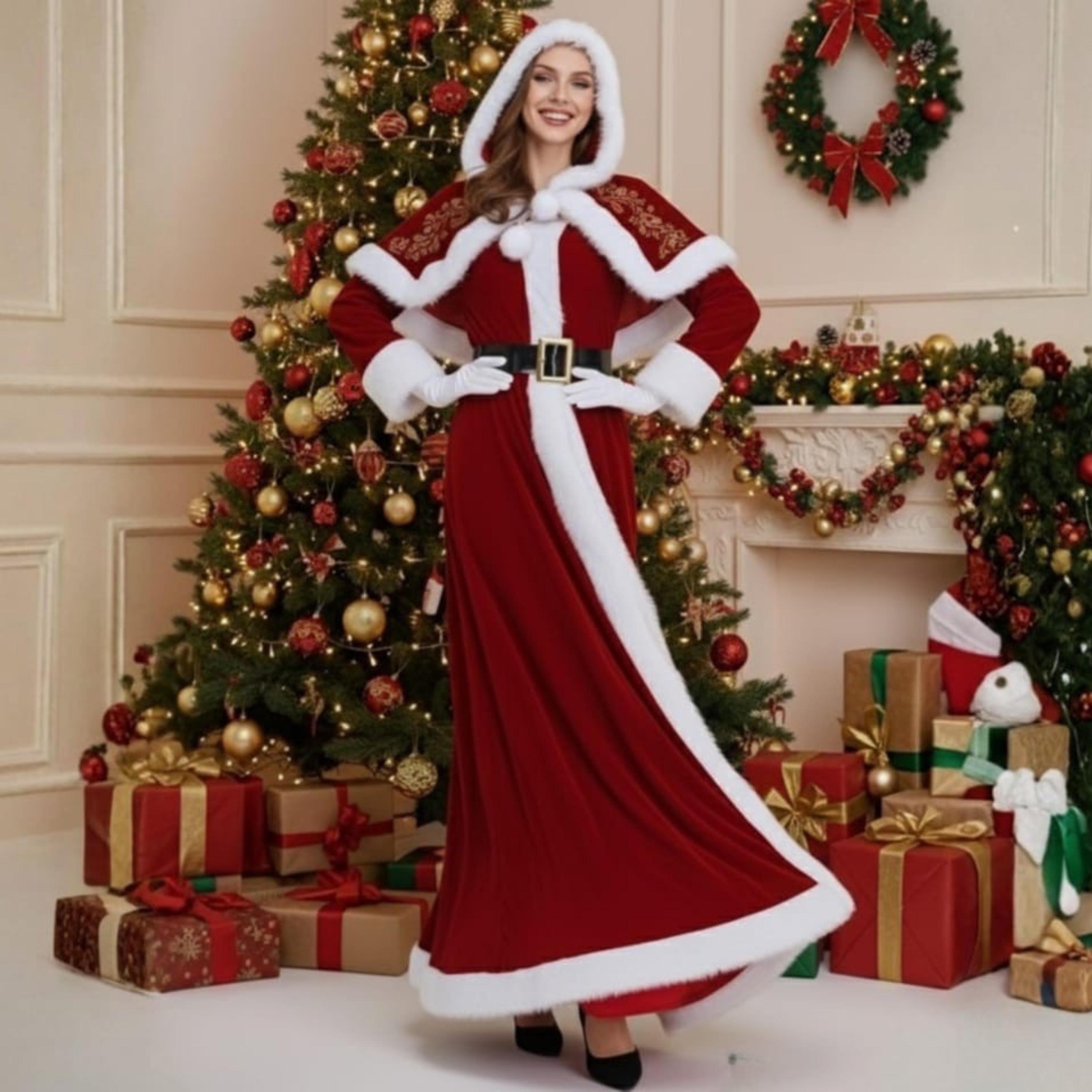Mrs Claus Costume Burgundy - Etsy Mrs Claus Costume Burgundy - Etsy