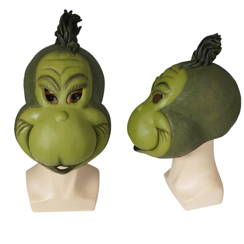 Grinch Adult Santa Costume Set | Funny Green Furry Christmas Cosplay Outfit for Men & Women image 20