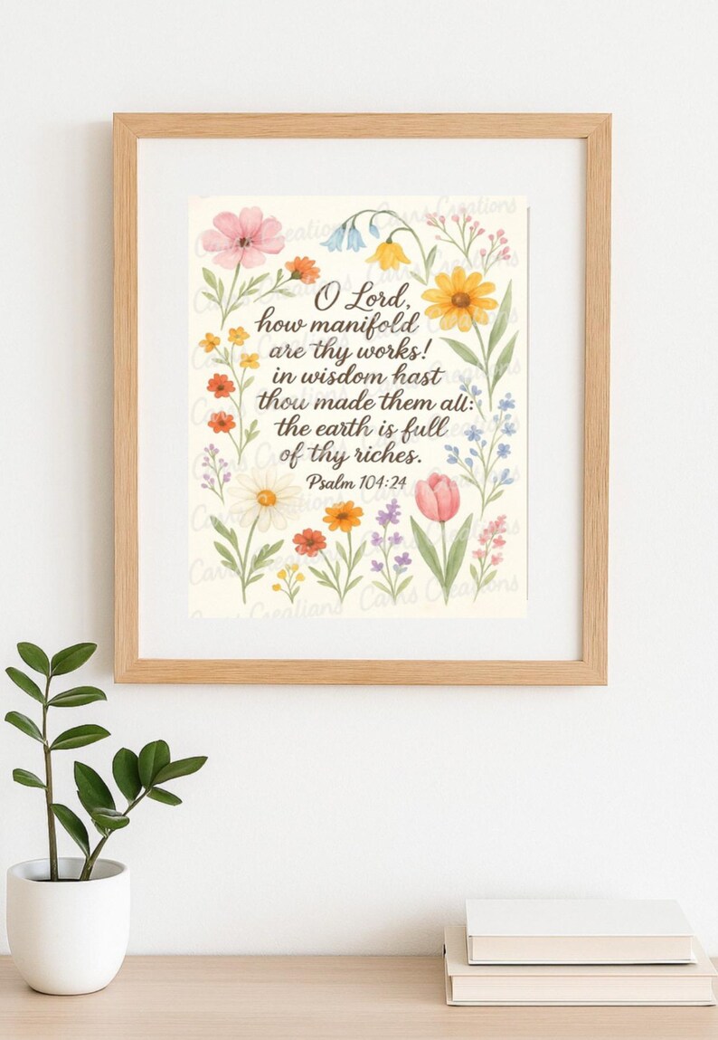 Wildflower Scripture Wildflower KJV Scripture Art Print – Floral Bible Verse (digital ...