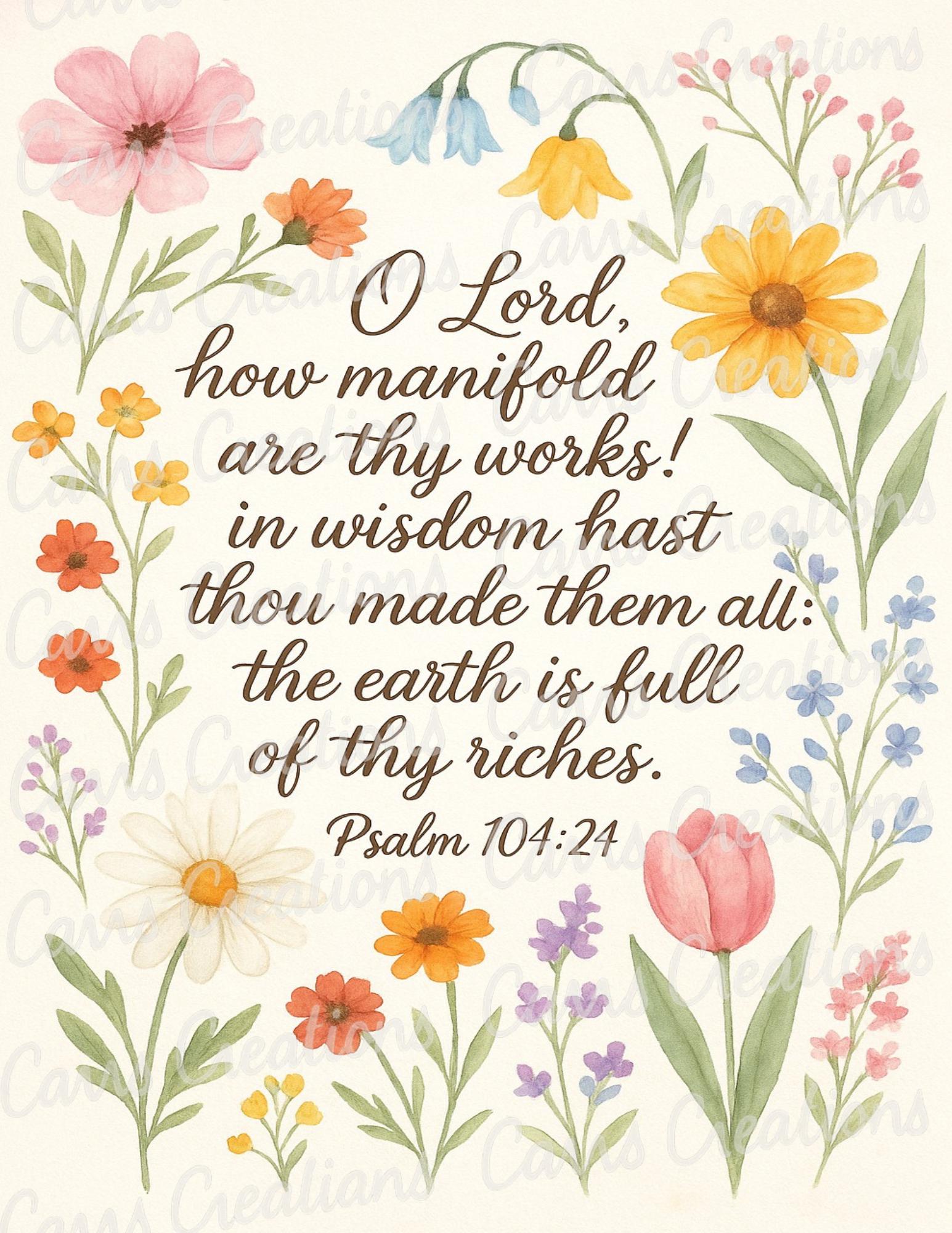 Wildflower Scripture Wildflower KJV Scripture Art Print – Floral Bible Verse (digital ...