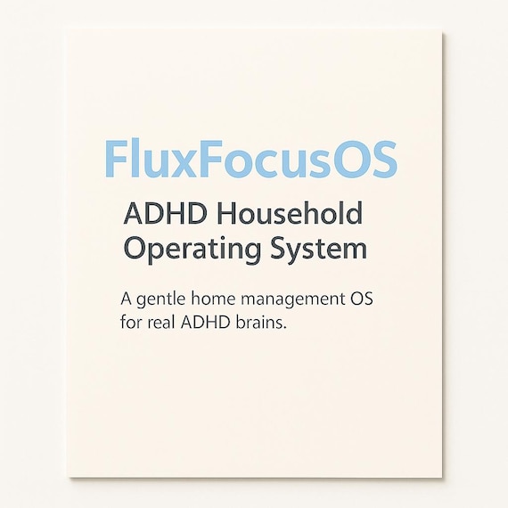 ADHD Home Management System • 33-Page Household Organizer & Cleaning Routine PDF