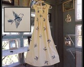 XS-XXL-Nilla-Navy Finch,w patch pockets,Women 39 Sleeveless Cotton Nightgown, Select-Other-Payment at checkout,message Matilda more info