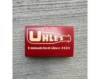 Vintage Uhle's Tobacco Company Matchbox Milwaukee WI Red Advertising Jack Uhle