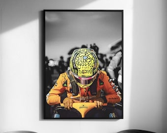 Lando In Action Poster, Sport Poster, Vintage Retro Poster, Racing Poster (Digital Download)