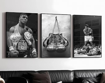 Muhammad Ali, Mike Tyson Boxing Photography, Sports Wall Art (Digital Download)