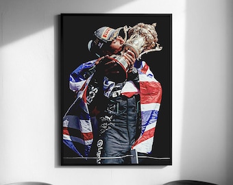 Trophy of Hamilton Poster Design, Sport Poster, Vintage Retro Poster, Racing Poster (Digital Download)
