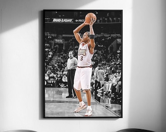 Allen Iverson Dunk Poster, Vintage Basketball Art (Digital Download)