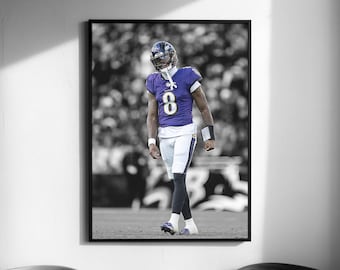 Action Jackson Baltimore Poster, Wall Art Print, American Football Poster, Sport Poster (Digital Download)